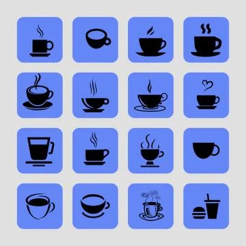 Cofe icons Stock Illustration