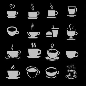 Cofe icons Stock Illustration
