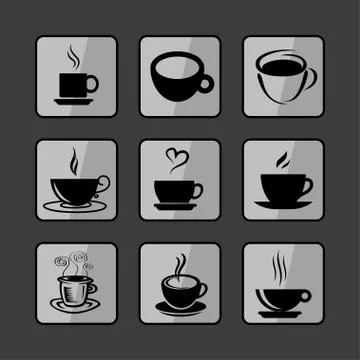 Cofe icons Stock Illustration