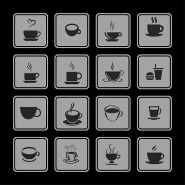 Cofe icons Stock Illustration