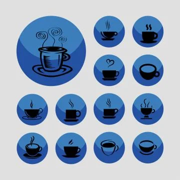 Cofe icons Stock Illustration