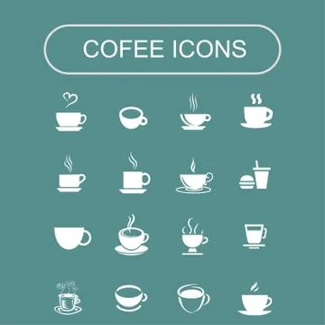 Cofe icons Stock Illustration