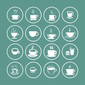 Cofe icons Stock Illustration