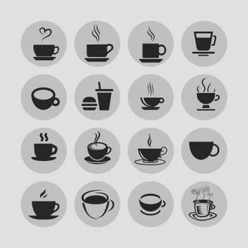 Cofe icons Stock Illustration
