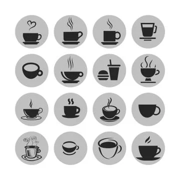 Cofe icons Stock Illustration