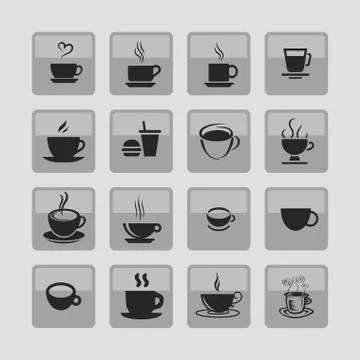 Cofe icons Stock Illustration
