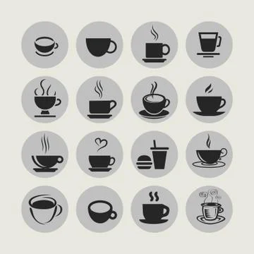 Cofe icons Stock Illustration