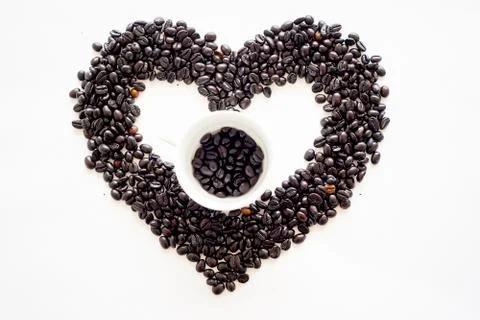 Cofee beans composition Stockfoto's