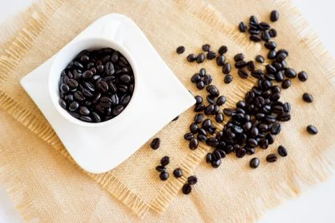 Cofee beans composition Stock Photos