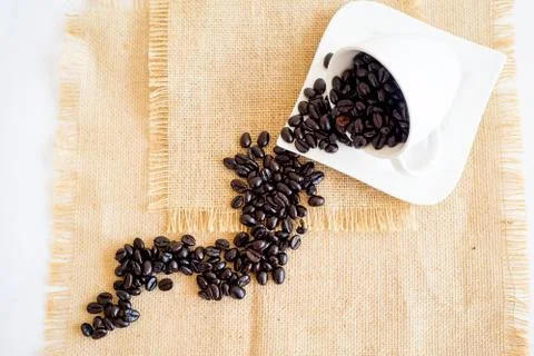 Cofee beans composition Stock Photos