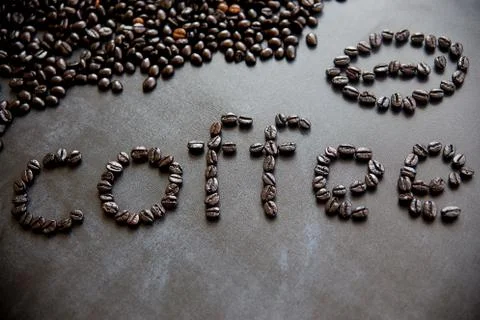 Cofee beans composition Stock-Fotos