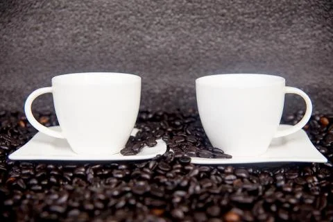 Cofee beans composition Stock Photos