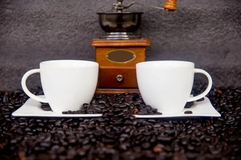 Cofee beans composition Stock Photos