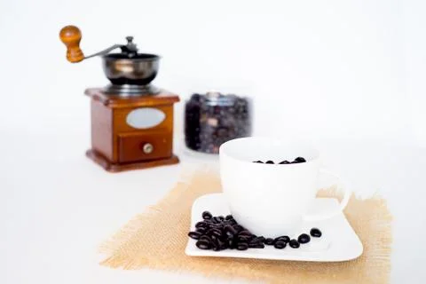 Cofee beans composition Stock Photos