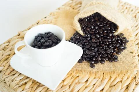 Cofee beans composition Stock Photos