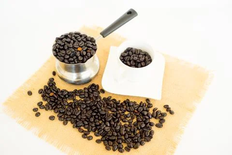 Cofee beans composition 스톡 사진