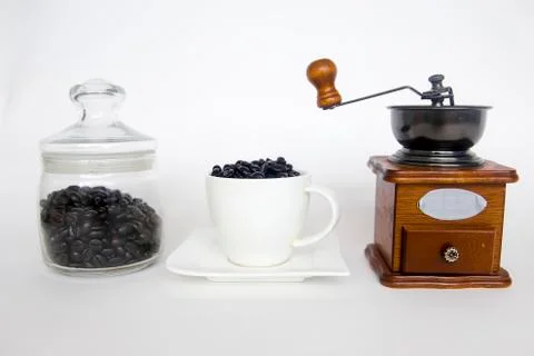 Cofee beans composition Stock Photos