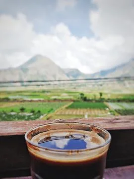 Cofee time in blur background Stock Photos