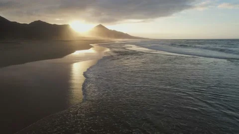 Cofete sunset ocean Stock Footage 234729965