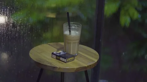 Coffe and cigarette Stock Footage