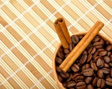 Coffe and cinnamon Stock Photos