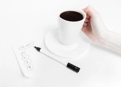 Coffe and list To Do Stock Photos