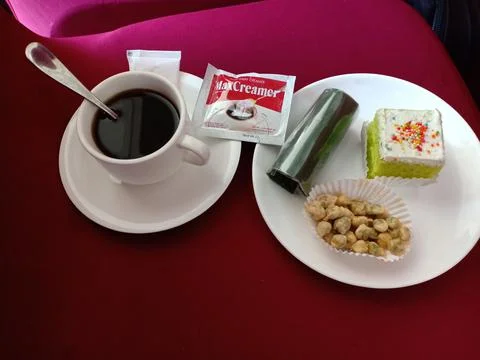 Coffe and snack Stock Photos