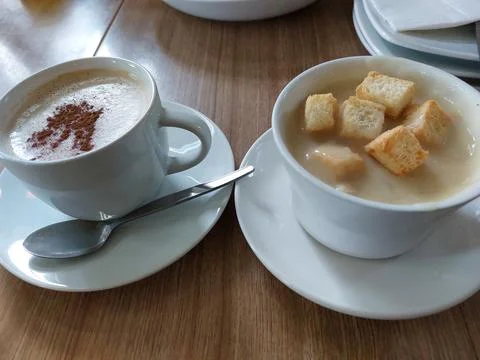 Coffe and Soup Stock Photos