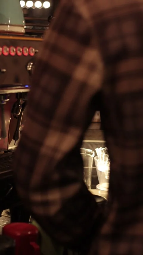 Coffe barista working to make a coffe. Hand drip coffeeTourists with drip coffee Stock Footage 161617762