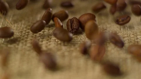  coffe bean come to the camera 1 Stock-Footage 81828112
