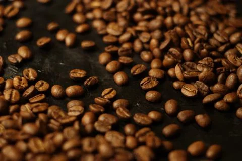 Coffe beans background. Stock Photos