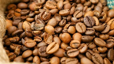 Coffe beans close up Stock Footage 80283547
