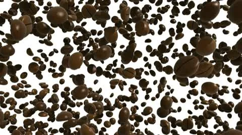 Coffe beans Falling. HD loop 스톡 동영상 10592527