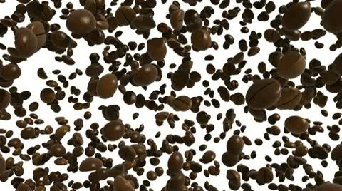 Coffe beans Falling. HD loop 스톡 동영상 10592543