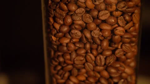Coffe beans in a glass 스톡 동영상 251944606