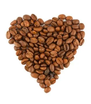 Coffe beans heart Foto stock