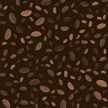 Coffe Beans Seamless Pattern Illustrazione stock