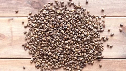 Coffe beans stop motion animation Stock Footage 84802401
