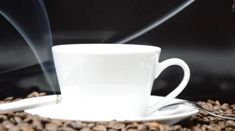 Coffe cup and cigarette Stock Footage 41030428
