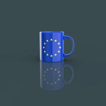 Coffe cup concept - 3D Illustration Stock Illustration
