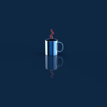 Coffe cup concept - 3D Illustration Stock Illustration