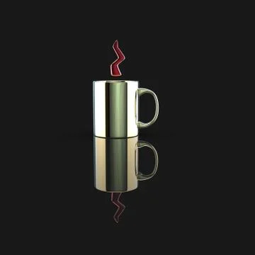 Coffe cup concept - 3D Illustration Stock Illustration