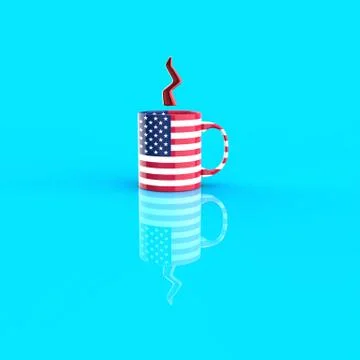 Coffe cup concept - 3D Illustration Stock Illustration