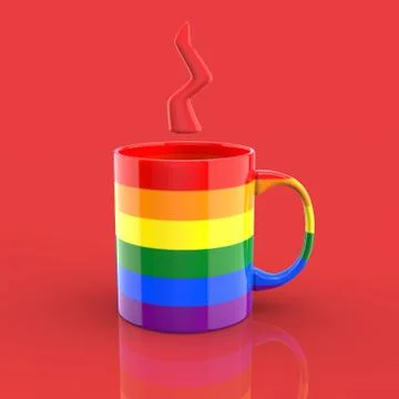 Coffe cup concept - 3D Illustration Stock Illustration