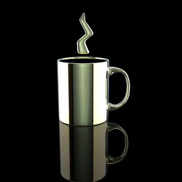 Coffe cup concept - 3D Illustration Stock Illustration