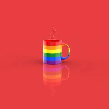 Coffe cup concept - 3D Illustration Stock Illustration