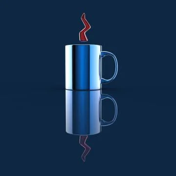 Coffe cup concept - 3D Illustration Stock Illustration