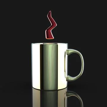Coffe cup concept - 3D Illustration Stock Illustration