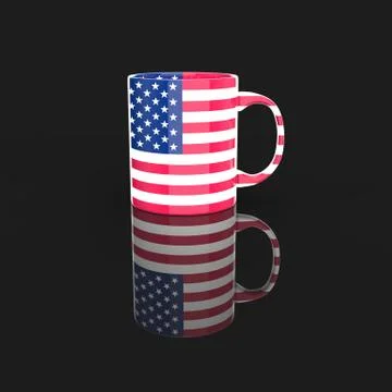Coffe cup concept - 3D Illustration Stock Illustration