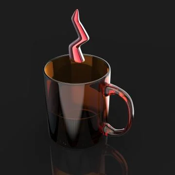 Coffe cup concept - 3D Illustration Stock Illustration